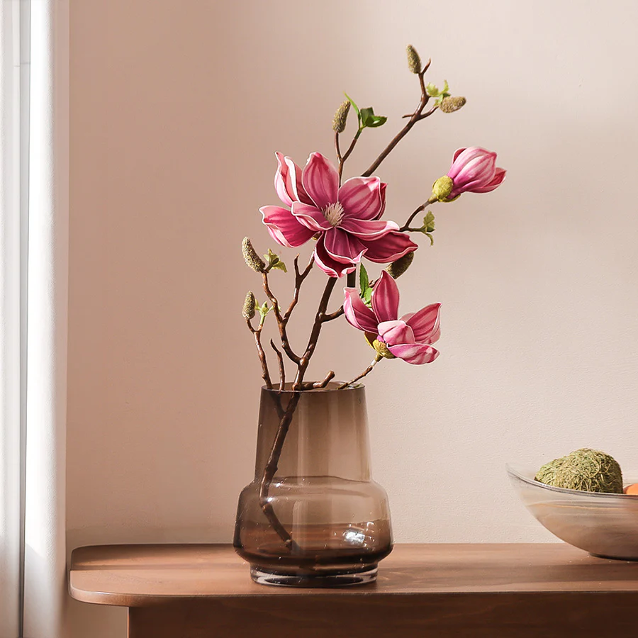 Lotus Magnolia Faux Stem - Purple - Image 4