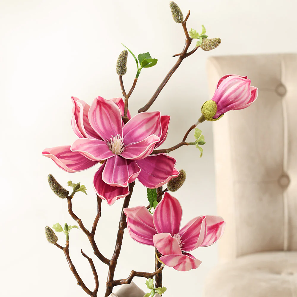 Lotus Magnolia Faux Stem - Purple - Image 5