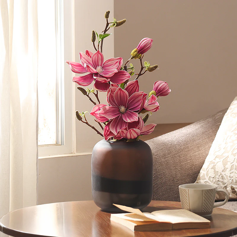 Lotus Magnolia Faux Stem - Purple - Image 6