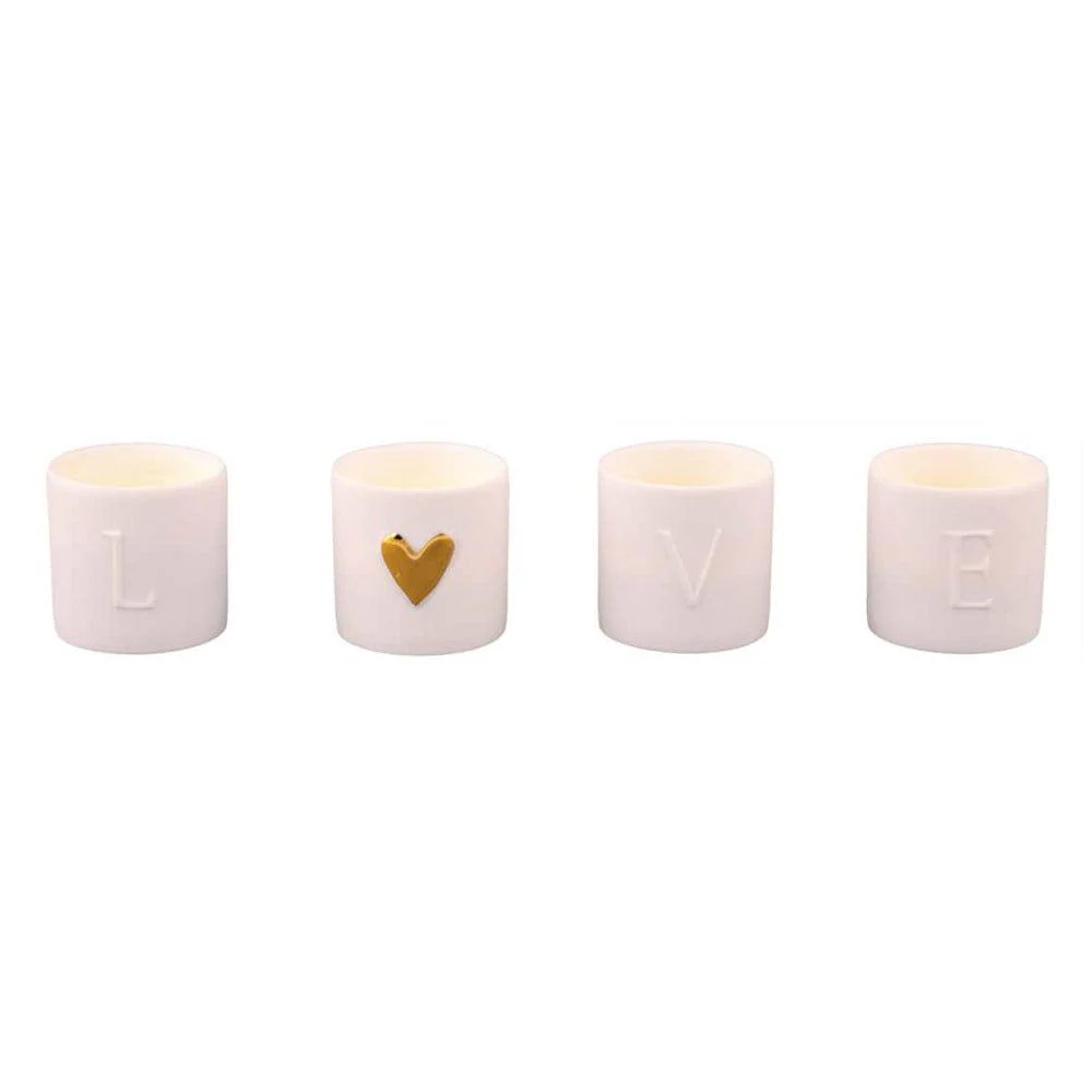 Love Tealight Holders, Set of 4 - Image 4