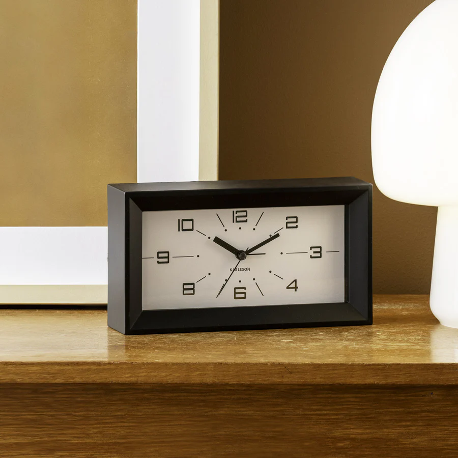 Lujo Rectangle Alarm Clock - Black - Image 2