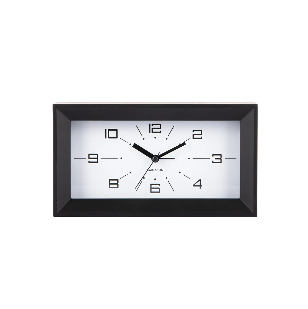 Lujo Rectangle Alarm Clock - Black - Image 3