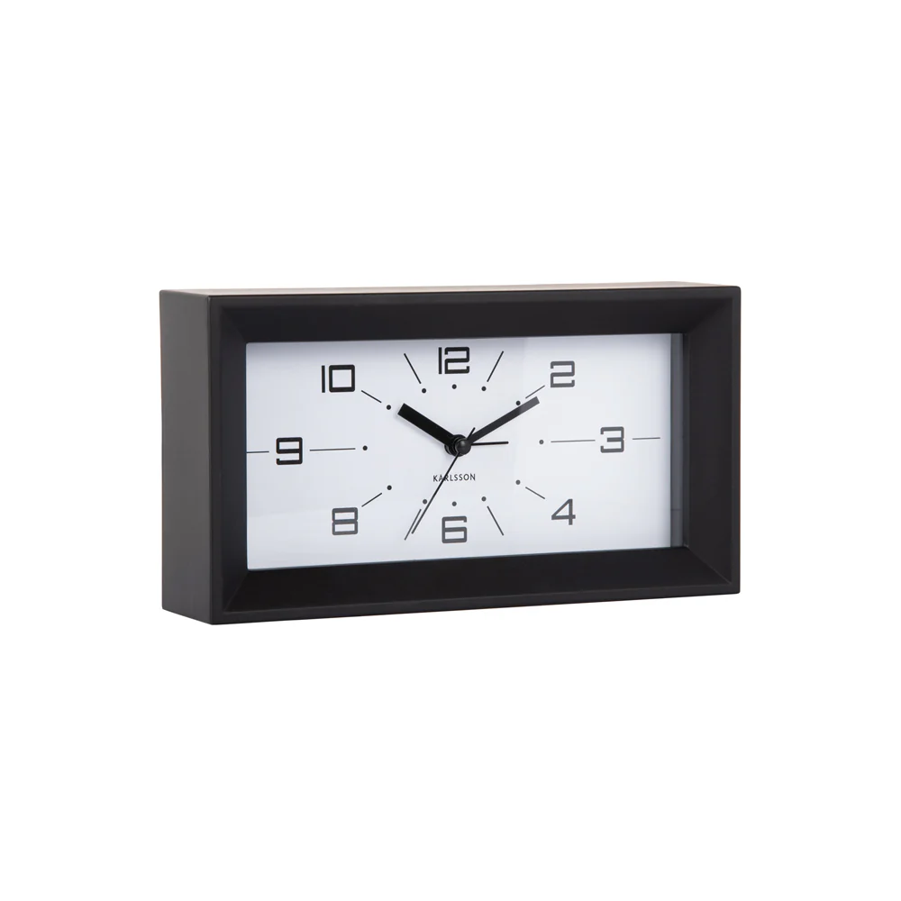 Lujo Rectangle Alarm Clock - Black - Image 4