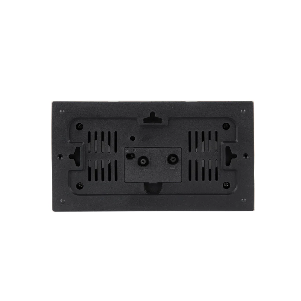 Lujo Rectangle Alarm Clock - Black - Image 5
