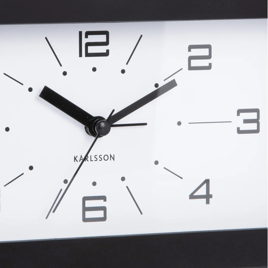 Lujo Rectangle Alarm Clock - Black - Image 6