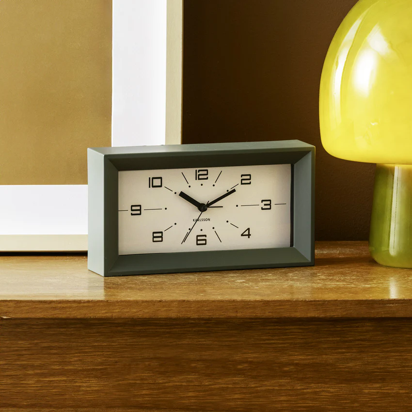 Lujo Rectangle Alarm Clock - Jungle Green - Image 2