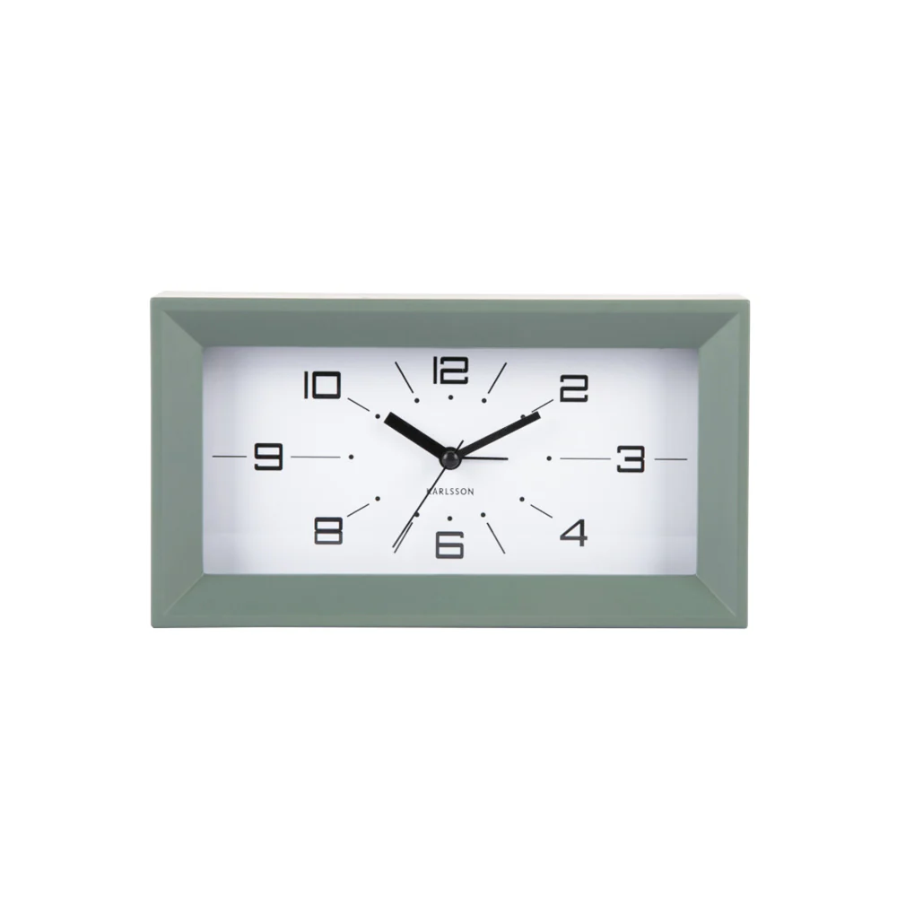 Lujo Rectangle Alarm Clock - Jungle Green - Image 3