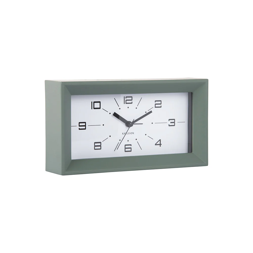 Lujo Rectangle Alarm Clock - Jungle Green - Image 6