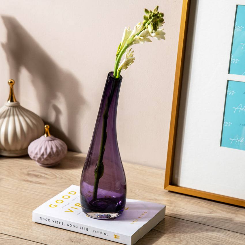 Luminosa Glass Vase Medium - Violet - Image 2