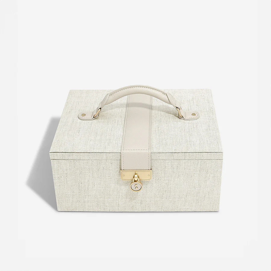 Luxury Classic Jewellery Box - Linen & Oatmeal - Image 6