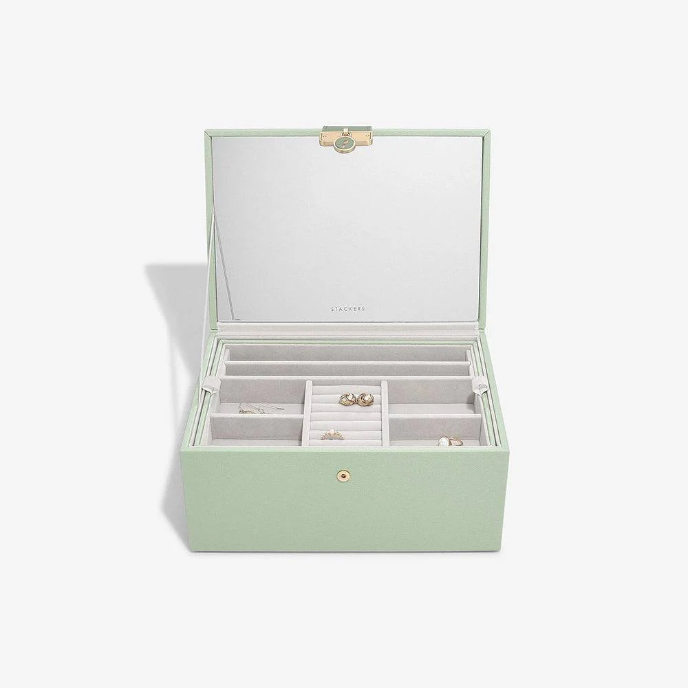 Luxury Classic Jewellery Box - Sage - Image 3