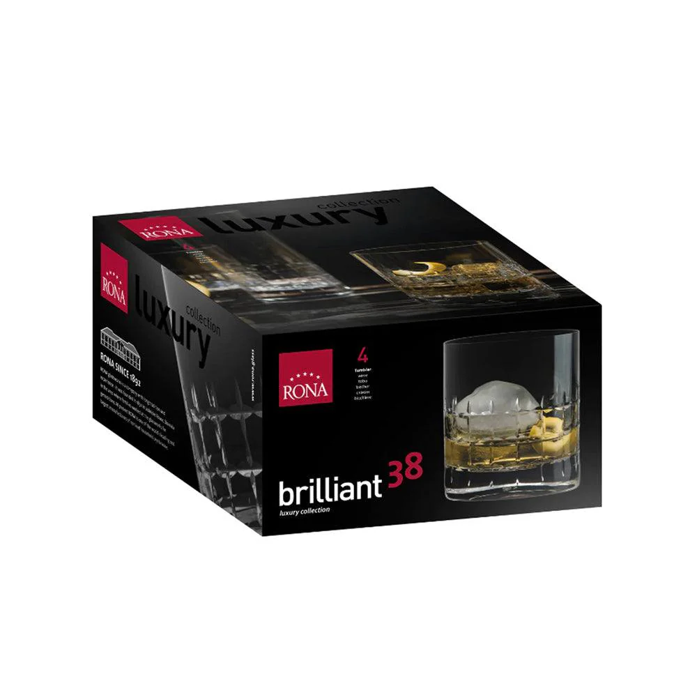 Luxury Collection Brilliant Whiskey Glasses 380ml, Set of 4 - Image 5