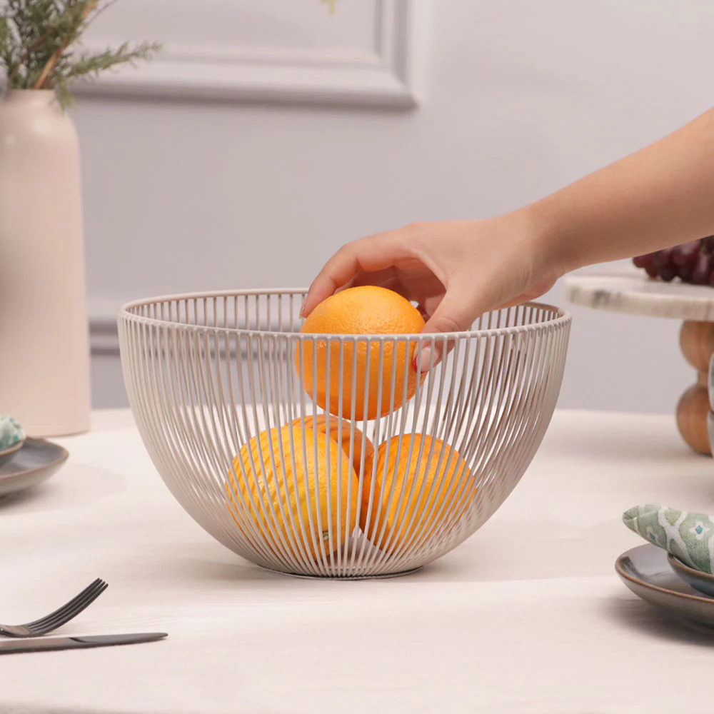 Lyne Fruit Basket Large - Taupe - Image 5