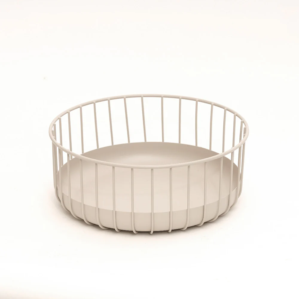 Lyne Round Basket Medium - Taupe - Image 3