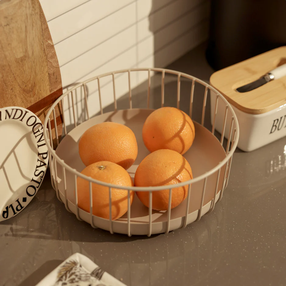 Lyne Round Basket Medium - Taupe - Image 4