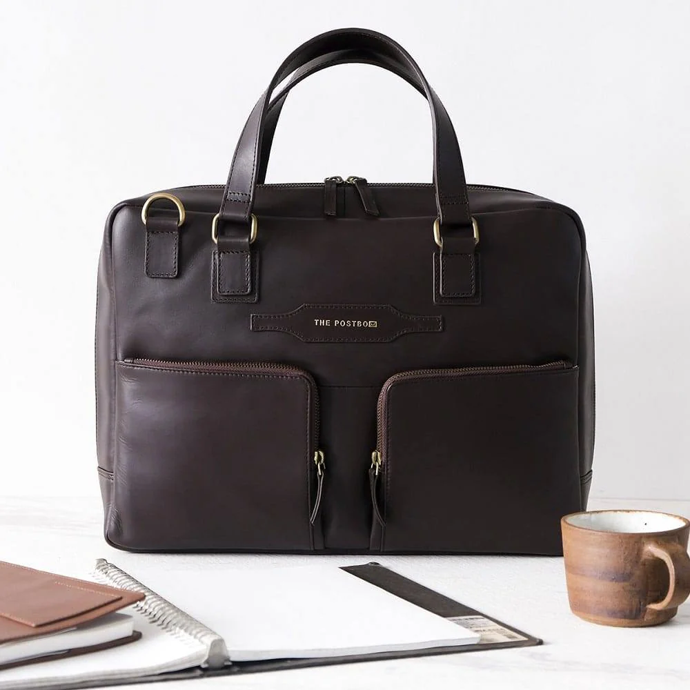 Lyon Messenger Laptop Bag - Dark Tan