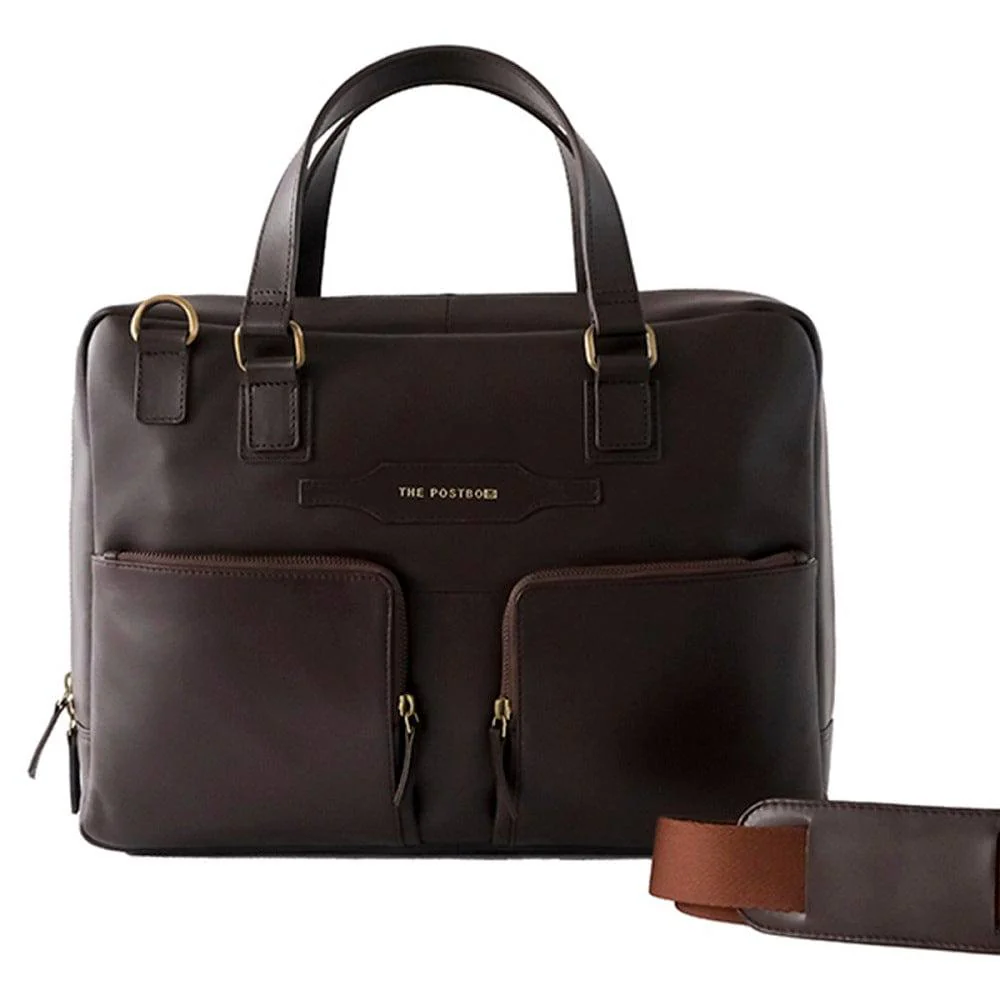 Lyon Messenger Laptop Bag - Dark Tan - Image 5