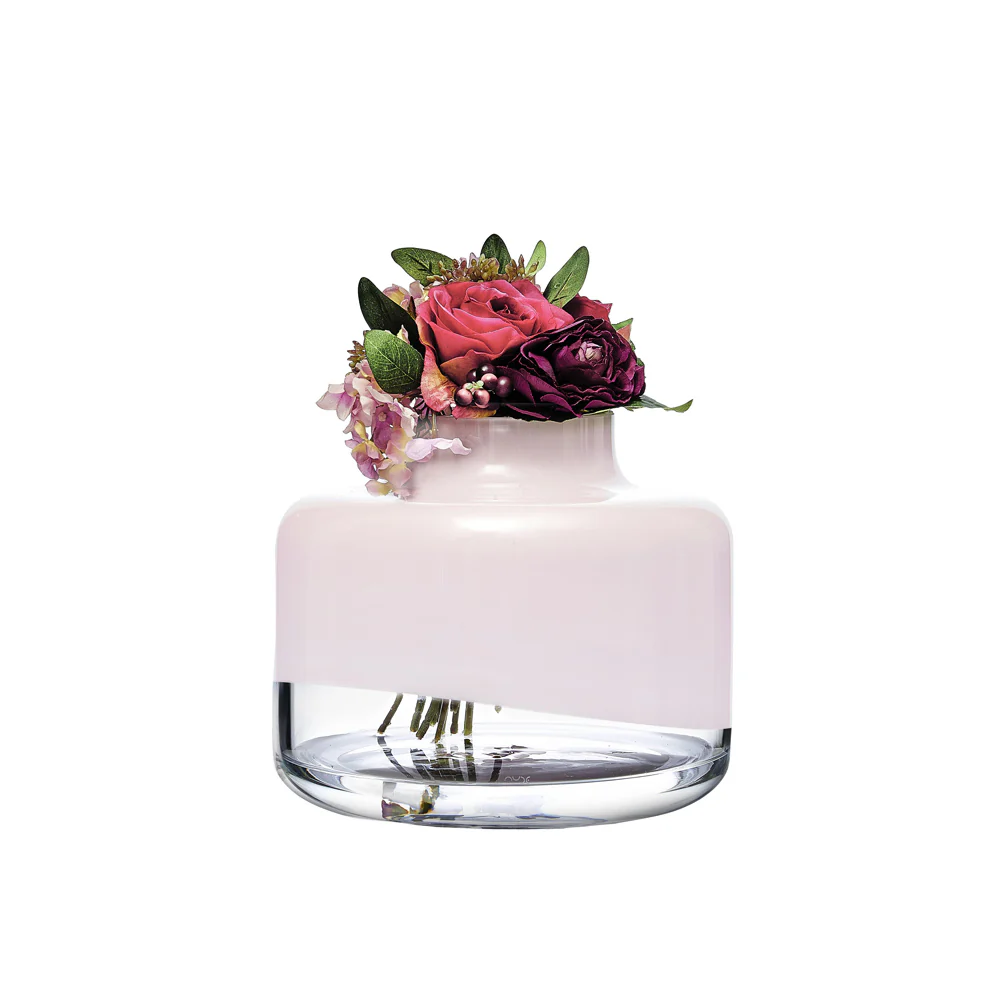 Magnolia Medium Glass Vase - Opal Pink - Image 5