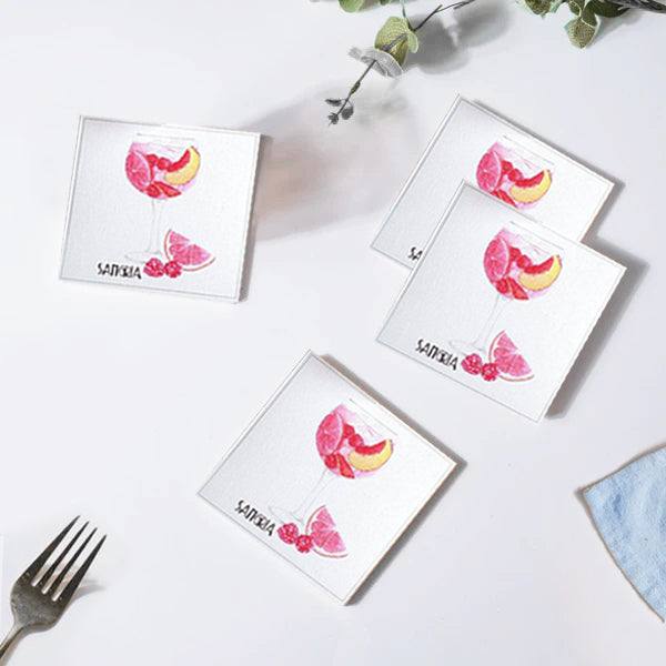 Maison Lorrain Coasters, Set of 4 - Sangria - Image 5