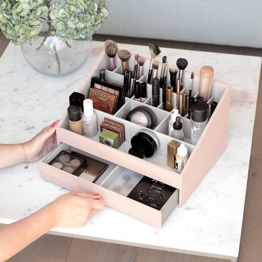 Makeup Organiser with Drawer Large - Blush Pink