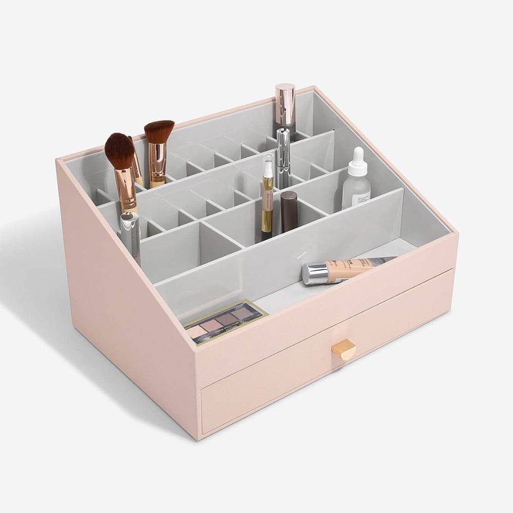 Makeup Organiser with Drawer Large - Blush Pink - Image 2