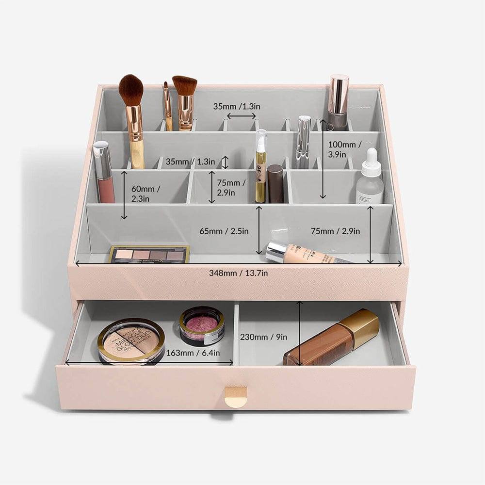 Makeup Organiser with Drawer Large - Blush Pink - Image 4