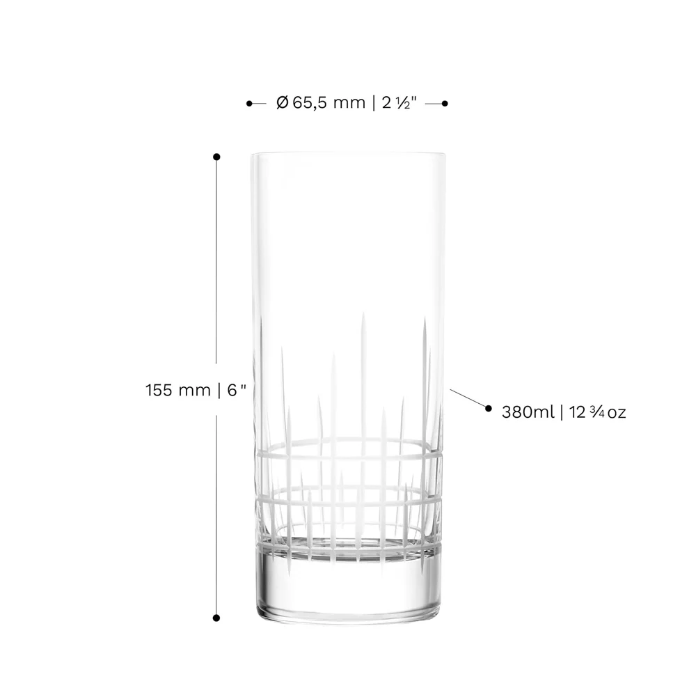 Manhattan Long Drink Glasses 380ml, Set of 6 - Image 8