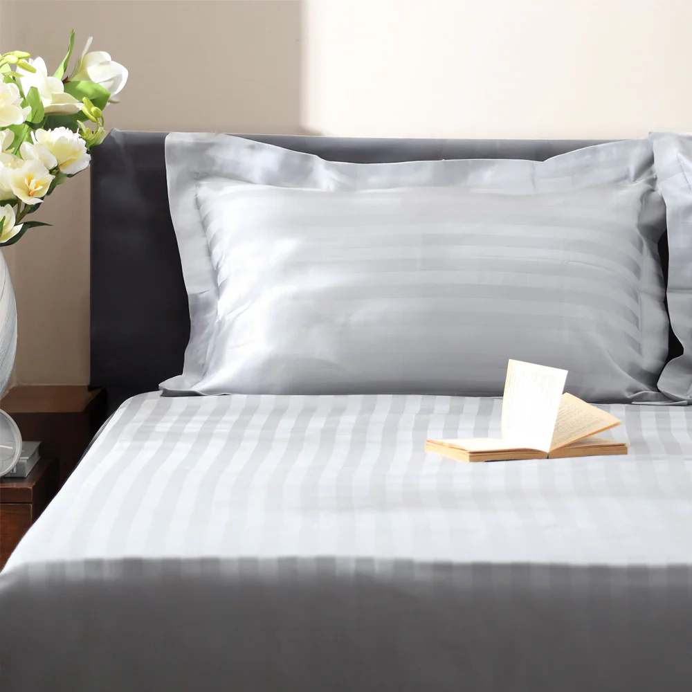 Manor King Size Cotton Bedsheet Set - Dark Grey - Image 2