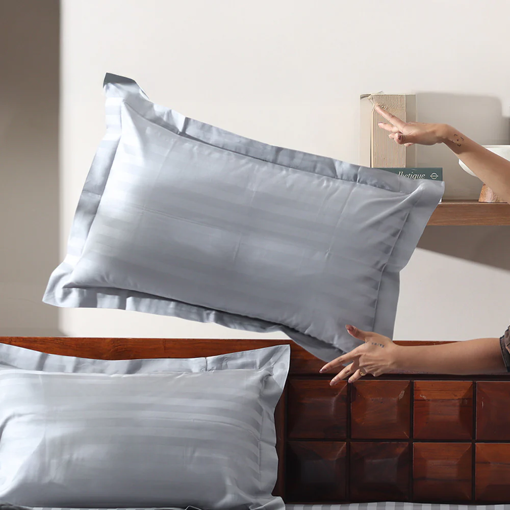 Manor King Size Cotton Bedsheet Set - Dark Grey - Image 3