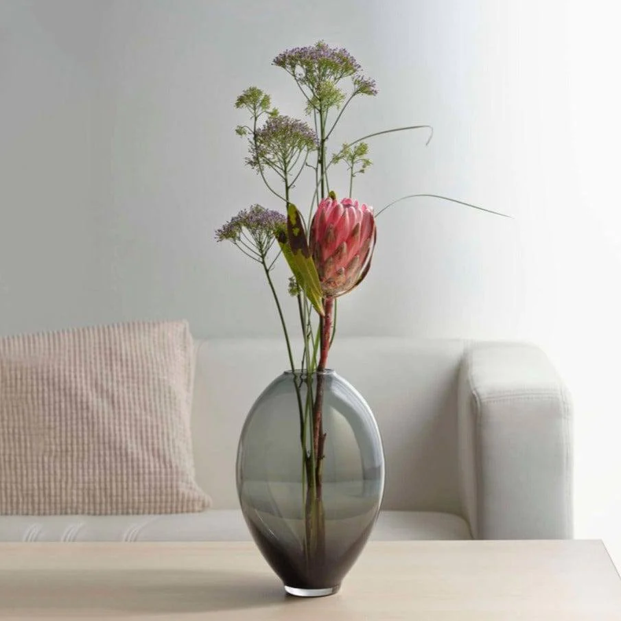 Mara Glass Vase - Grey