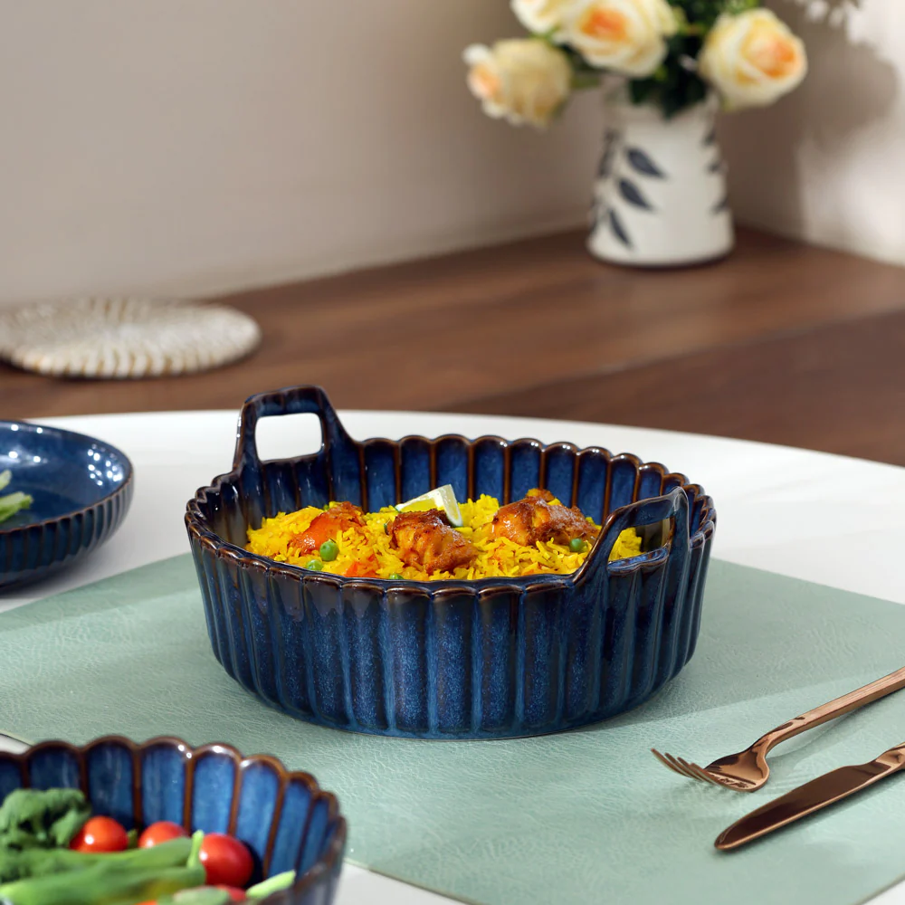 Mara Round Baking Dish Large - Deep Blue - Image 5