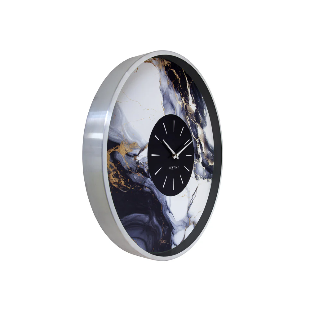 Marble Duo Wall Clock 48cm - Steel - Image 3