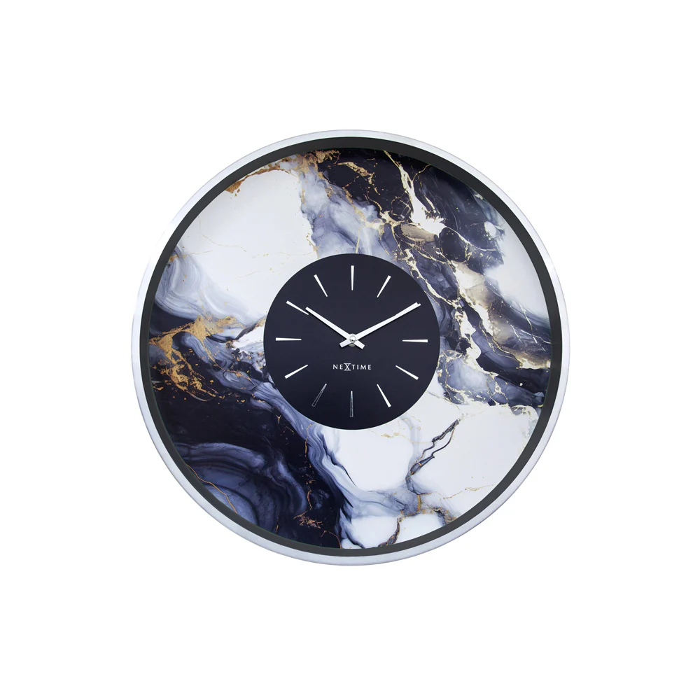 Marble Duo Wall Clock 48cm - Steel - Image 4