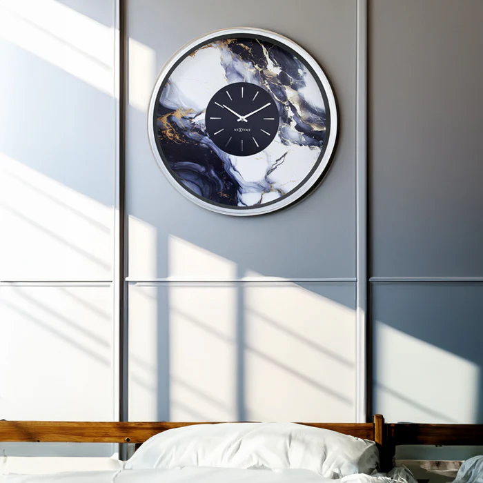 Marble Duo Wall Clock 48cm - Steel - Image 6