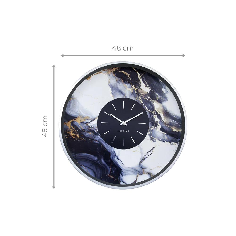 Marble Duo Wall Clock 48cm - Steel - Image 8