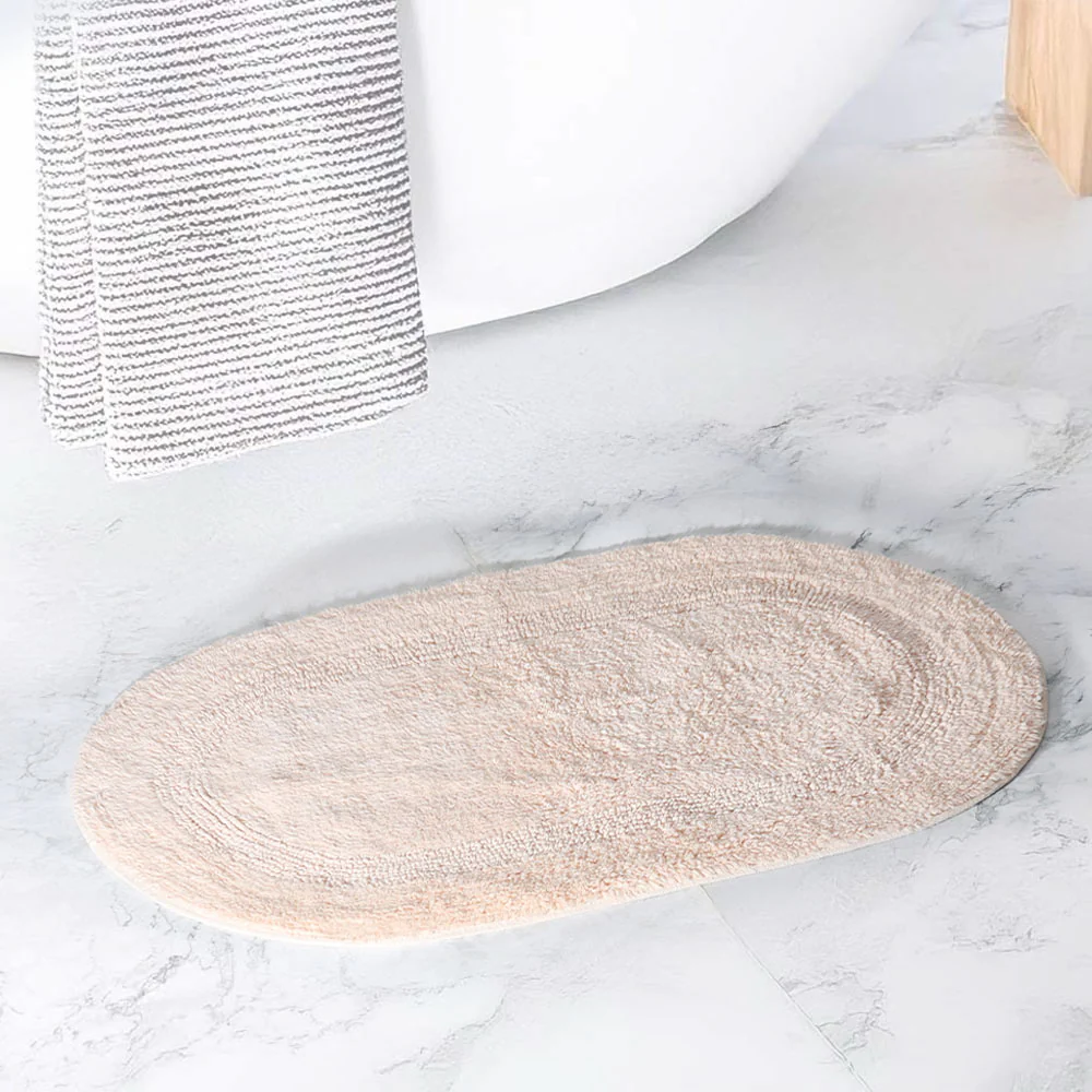 Mari Oval Loop-Tufted Bathmat - Peach - Image 6