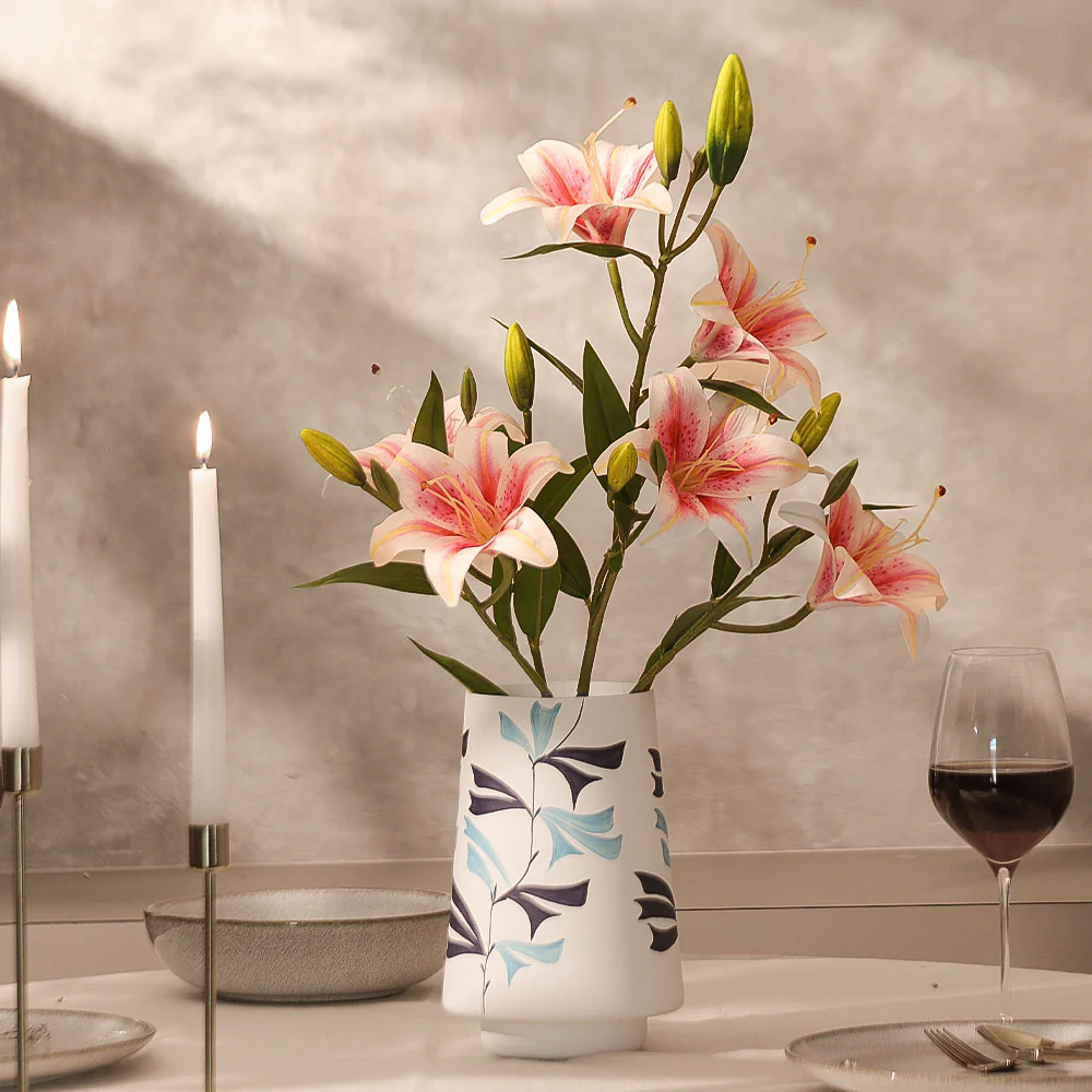 Martagon Lilies Faux Stem - Dappled Pink - Image 3