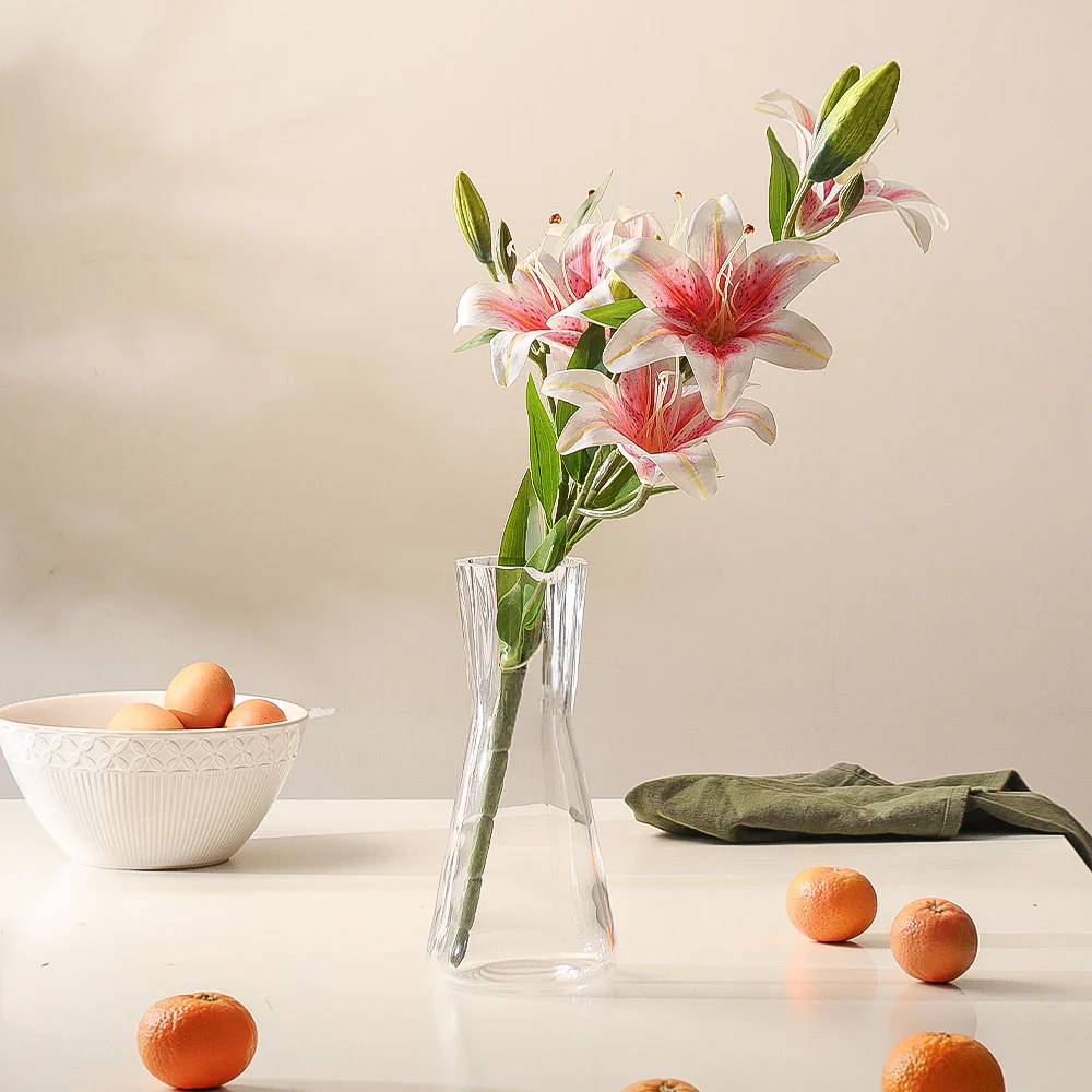 Martagon Lilies Faux Stem - Dappled Pink - Image 4