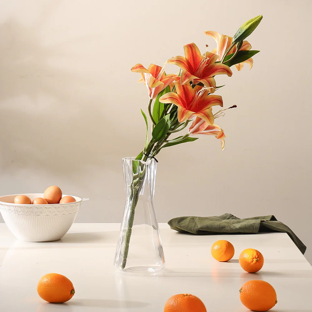 Martagon Lilies Faux Stem - Red Sunrise - Image 2