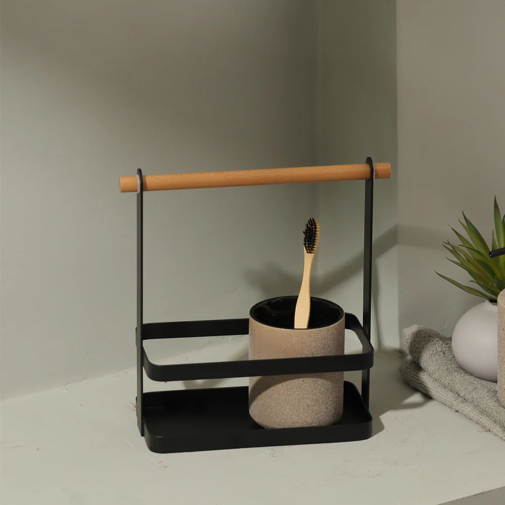 Matrix Spice Rack with Wooden Handle - Black - Image 2