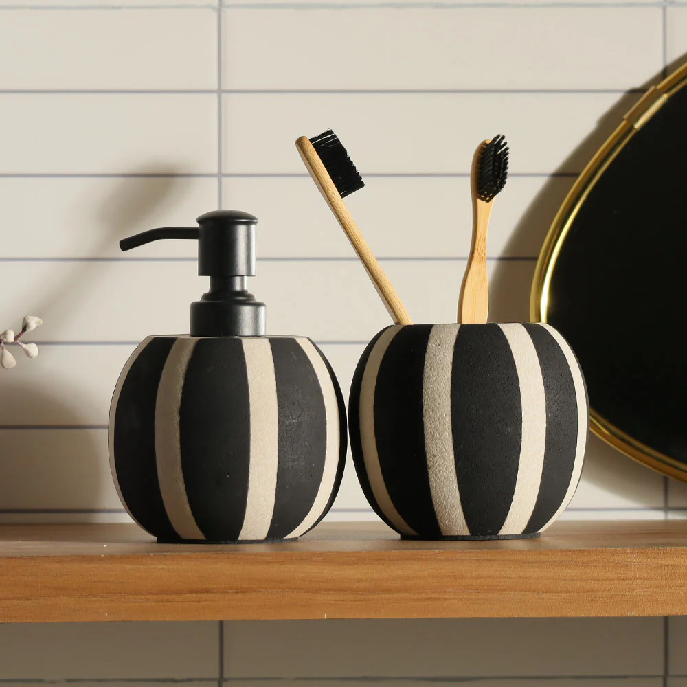 Mavis 2-piece Bathroom Set - Monochrome - Image 3