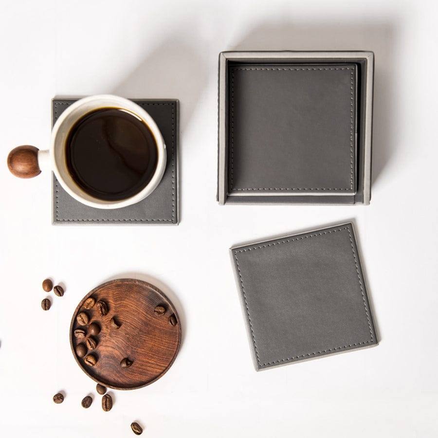 Menlo Coasters, Set of 6 - Grey