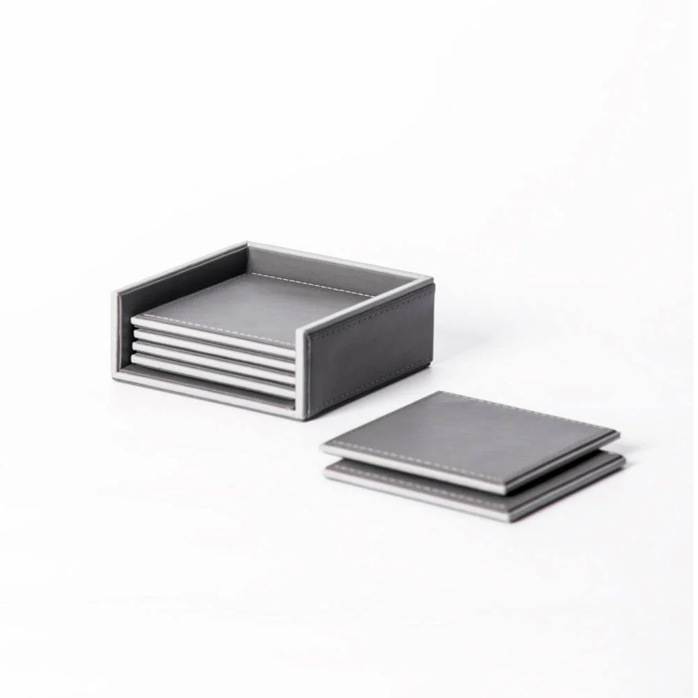 Menlo Coasters, Set of 6 - Grey - Image 3