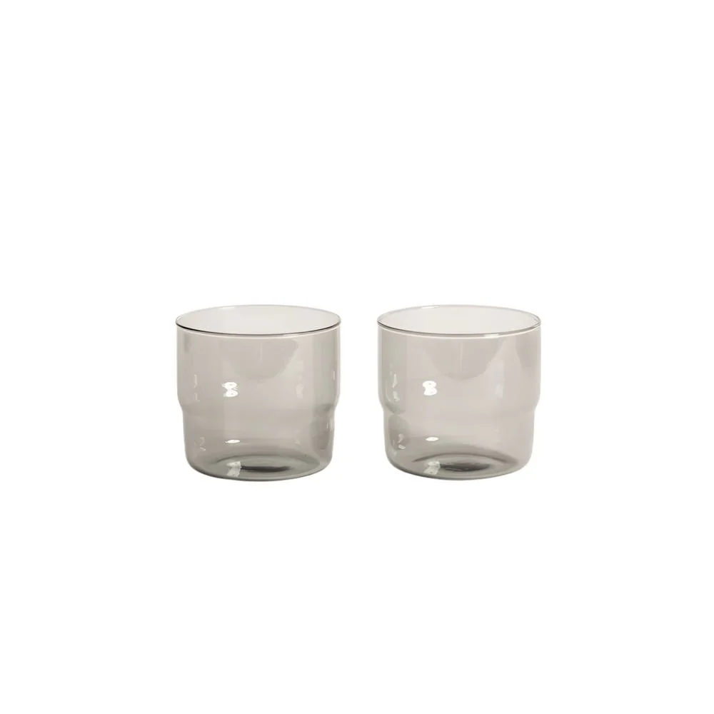 Menlo Short Tumblers, Set of 2 - Smoke Grey - Image 4