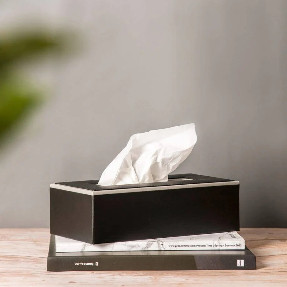 Menlo Tissue Box Holder - Black - Image 4