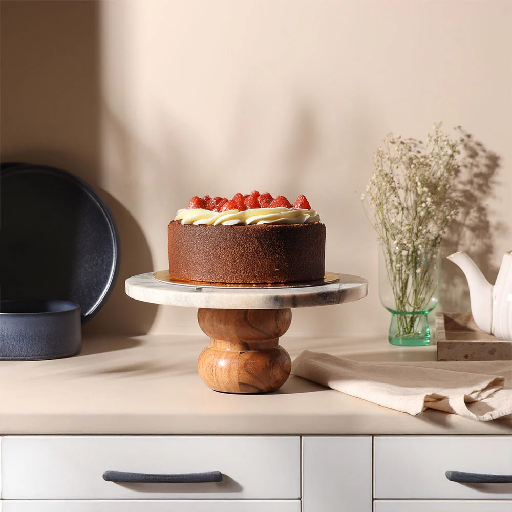 Merle Marble Cake Stand - Monochrome - Image 2