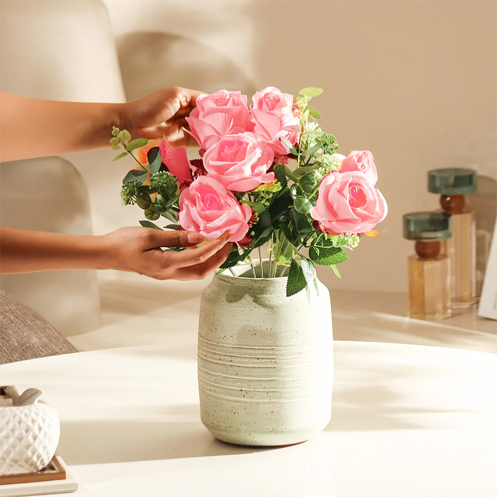 Merlin Roses Faux Stem - Shaded Pink - Image 3