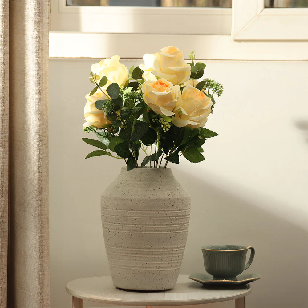 Merlin Roses Faux Stem - Yellow Sunrise - Image 5