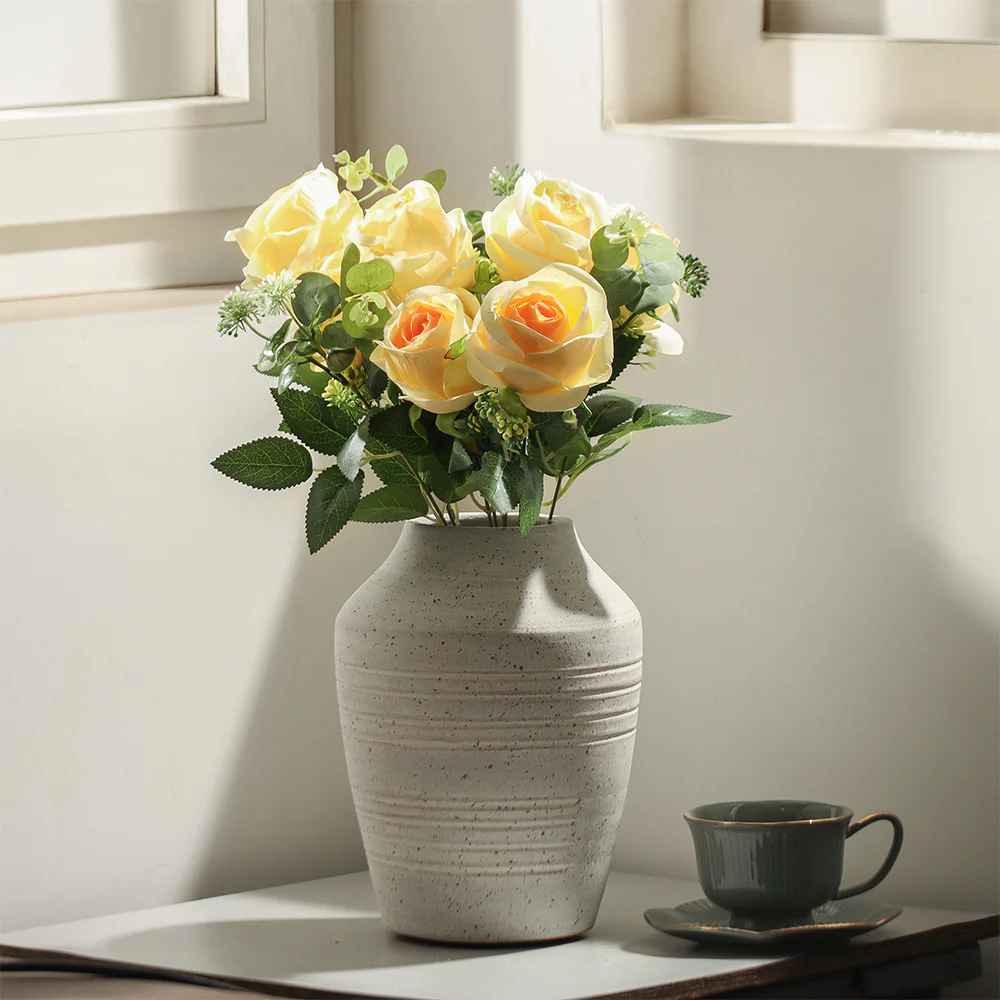Merlin Roses Faux Stem - Yellow Sunrise - Image 6