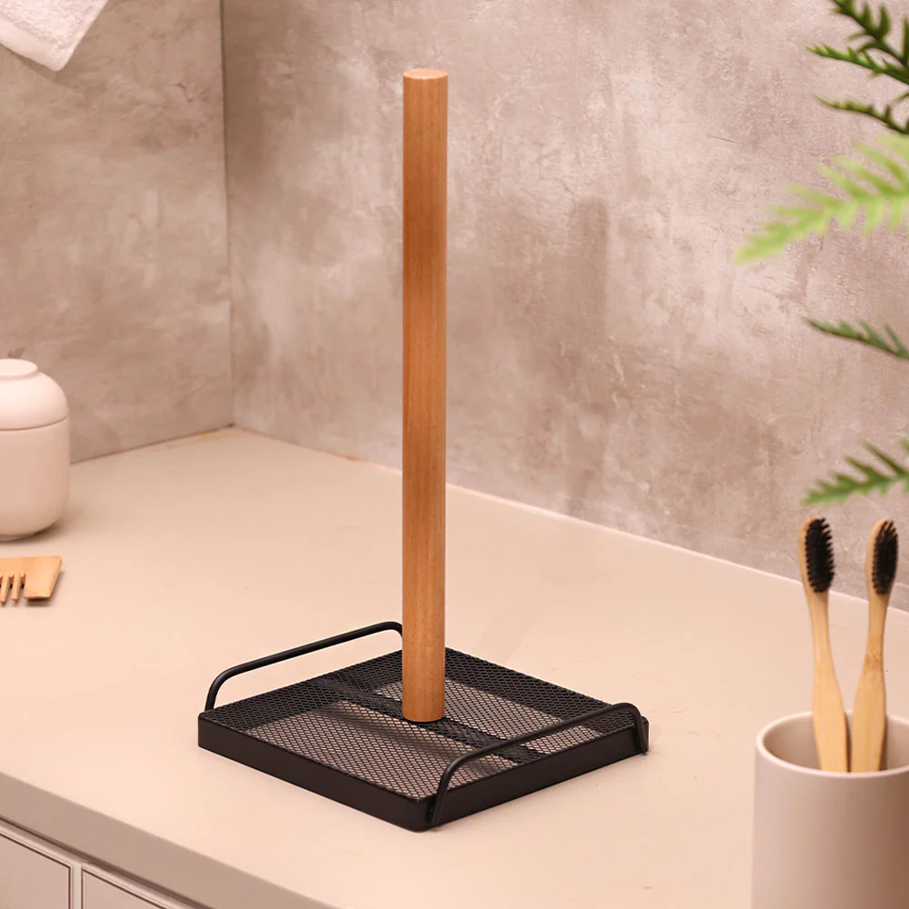 Mesh Paper Towel Roll Holder - Black Natural - Image 6